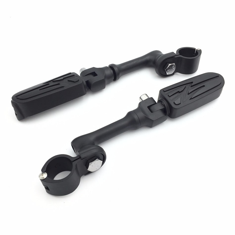 HTTMOTOR Black Adjustable Highway Peg Mounting Kit Lightning Footrest