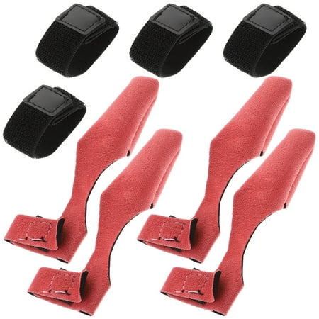 4 Sets Fishing Rod Protector Hook Tip Cover Wrap Tools Pole Red