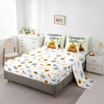 thumbnail image 4 of Manfei Orange Pumpkin Bedding Sets Twin Size,Botanical Plants Comforter Sets with Sheets,Spooky Animal Bed in a Bag Twin size,Lightweight Halloween Bedroom Decoration,Reversible,7-Piece, 4 of 6