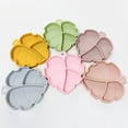 thumbnail image 4 of Dream Lifestyle Baby Plate Silicone Suction Feeding Food Non-slip Baby Dishes Leaf Food Feeding Bowl BPA Free for Kids, 4 of 8