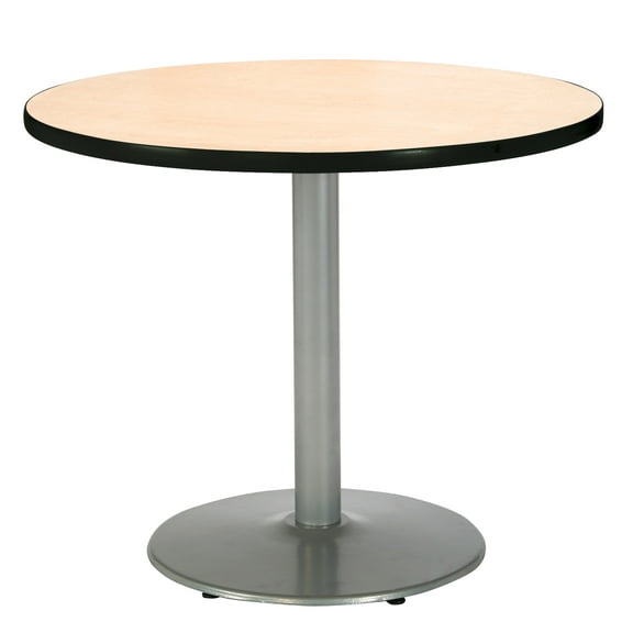 KFI Studios Mode 3.5' x Round' Dining Table, Natural, Silver Base