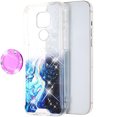 thumbnail image 3 of SOGA Bling Glitter Cover Compatible for Motorola Moto G Play 2021 Case, with Kickstand Ring for Magnetic Car Mounts, Lanyard Strap - Blue Galaxy, 3 of 3