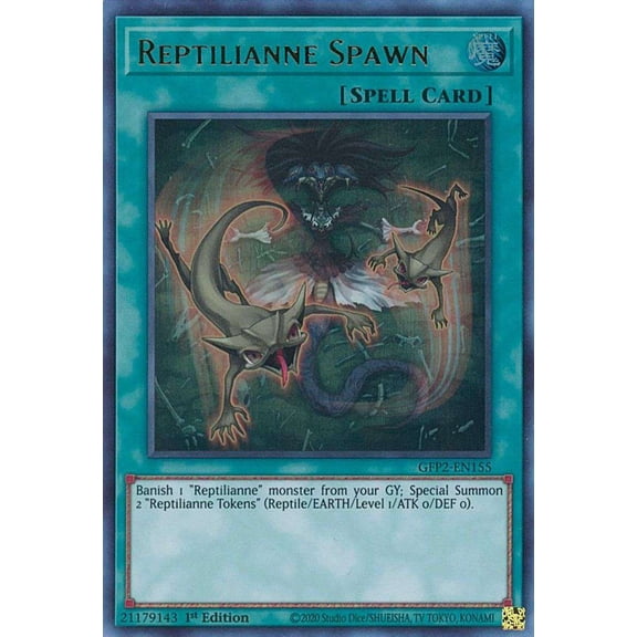 YuGiOh 2022 Ghosts From The Past 2nd Haunting Ultra Rare Reptilianne Spawn GFP2-EN155