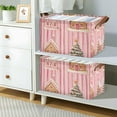 thumbnail image 2 of Yayeee Foldable Storage Basket for Shelves with Handles Waterproof Cloth Bins, Gingerbread Houses, 2 of 7
