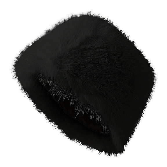 Hats Fuzzy Bucket Warm Winter Fluffy Furry Plush Faux Fishing Bucket For Women Hat