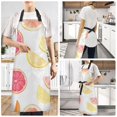 thumbnail image 2 of Yayeee Chief Kitchen Apron with Pockets for Cooking Water Resistant Unisex Adjustable Neck Strap, White Grapefruit Slices, 2 of 7