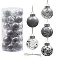 thumbnail image 3 of Fiudx Bolas de Navidad Brillantes, Juego de 30 Piezas, Plástico, 6 Cm, para Decoración Navideña, Fiestas, Bodas y Aniversarios, Versátiles para Colgar o Exhibir En La Mesa., 3 of 7