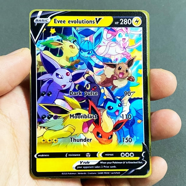 Metal Cards English Anime Pikachu Charizard Arceus Mewtwo Blastoise Vmax GX V Letters Game Collection Card Kid Toy Gifts
