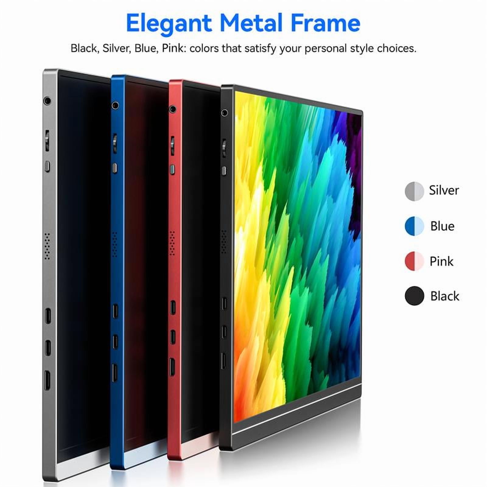 VEOUT 16" 1920×1200P Portable Monitor - IPS Kickstand Ultra-Slim, USB-C/HDMI for Laptop Gaming/Office/Travel