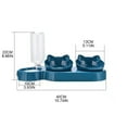 thumbnail image 3 of CIYISON Elegant Cat Bowl Food Bowls Dish Set Anti-overturning Water Dispenser, 3 of 20