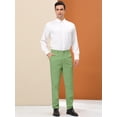 thumbnail image 3 of Pantalones de vestir Lars Amadeus para hombre Negocios ajustados Verde L, 3 of 6