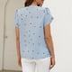 thumbnail image 4 of Camisas de Manga Larga para las Mujeres Cuello V Amor Imprimir Temperamiento Top, Blusa de Moda Casual de Poliéster para Uso Diario, Fiesta Y Verano de Primavera, 4 of 4