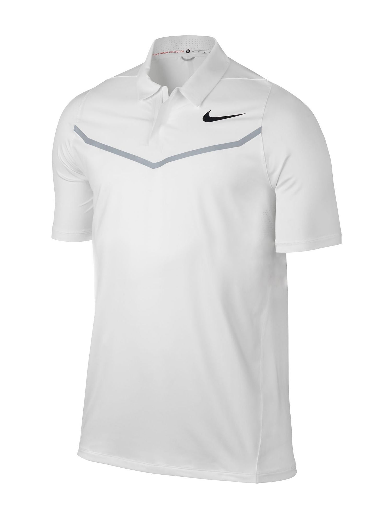 white nike golf polo shirt