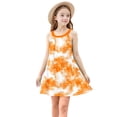 thumbnail image 4 of FAHXNVB Girls Cami Dress Cute Graphic Print Sleeveless A-Line Swing Casual Dresses Summer Fashion Beach Dress 4-15 Years, 4 of 7