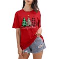 thumbnail image 3 of Christmas Tree Shirt for Women Merry Christmas Printed T-Shirts Short Sleeve Holiday Tee Xmas Gift Tops, 3 of 4
