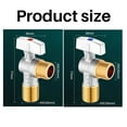thumbnail image 7 of 2PCS Brass Hot & Cold Water Inlet Ball Valve 20mm Bathroomsink Stop Valve Toilet Connection Water Pressure Regulator, 7 of 7