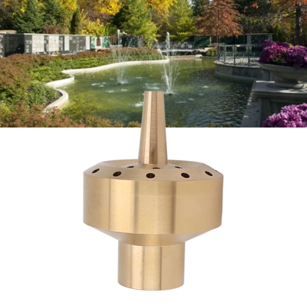 Fuente Para Estanque, Boquilla De Fuente De Latón DN25, Hermoso Cabezal Rociador De Flores, Material De Latón Duradero Con Efecto Inyector, 3 Capas De Rociado Parabólico