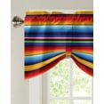 thumbnail image 2 of Colorful Mexican Stripes Small Curtain Rod Pocket Short Curtains Home Decor Partition Cabinet Door Window Curtains, 2 of 6