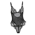 thumbnail image 3 of encaje Floral Elástico de Manga Larga Leotardo Jumpsuit Bodysuit Lencería de Noche para Mujer L Salvador Lace Babydoll Lingeries, 3 of 10