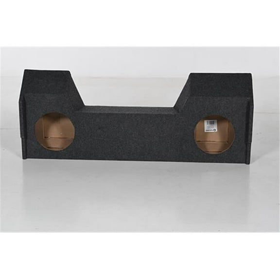 Qpower  10 in. Dual Woofer Box for Dodge Crew Cab 2019 Truck Bed Liner Coating