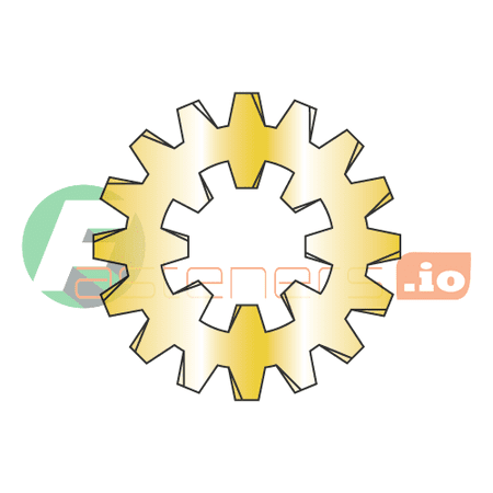 

#10 Internal / External Tooth Lock Washers / Steel / Zinc Yellow / Outer Diameter: .580 - .610 / Thickness Range : .028 - .034 (Quantity: 10 000 pcs)