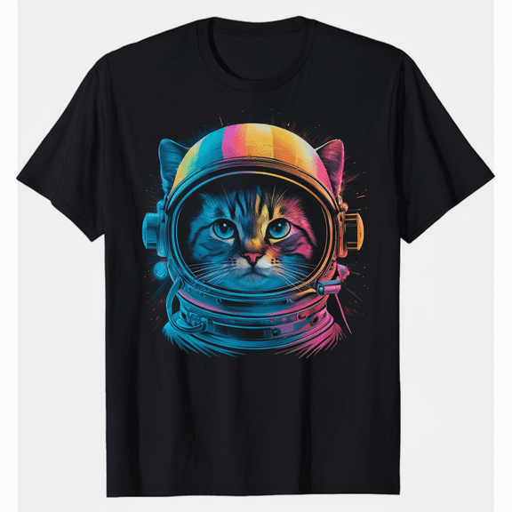 Men鈥檚 premium t-shirt Cat Astronaut Space Aesthetic Kittens