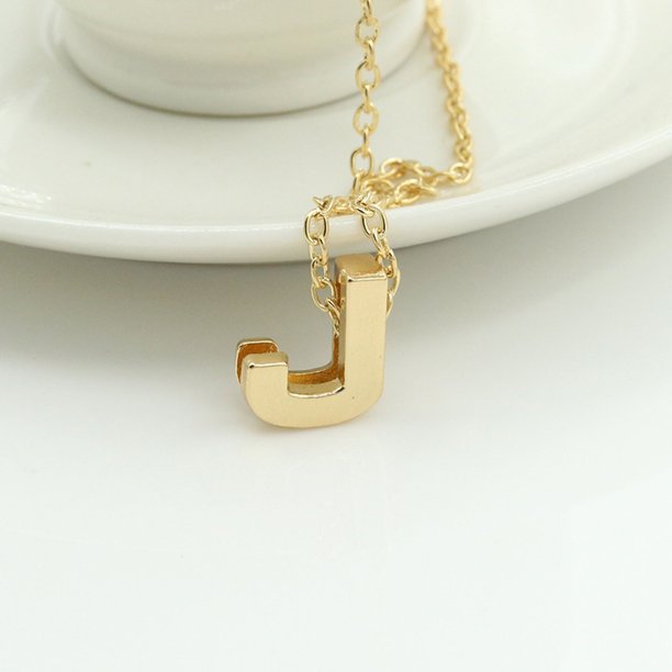 Collar para mujer, joyería para mujer, joyería de moda para mujer, regalo para mujer, 26 letras en inglés, cadena con nombre, colgante, collares, joyería para mujer