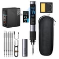 thumbnail image 1 of Mistaha FNIRSI HS-02A Smart Soldering Iron Kit with 6 Heads and C2C Cable - 90W US Plug - Portable Thermostatic Soldering Station - Adjustable Power - PD/QC Protocol Support, 1 of 7