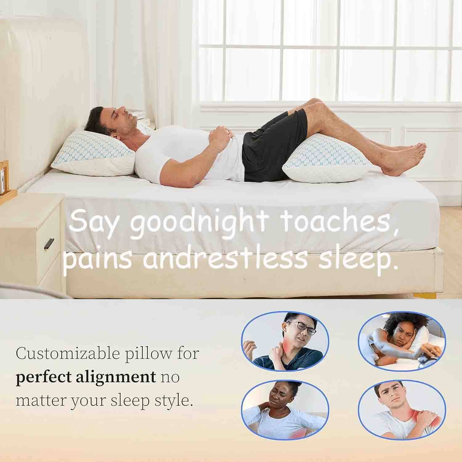 Pillows for Sleeping (2-Pack), Luxury Hotel Pillows Queen Size Set of 2,Bed Pillows for Side and Back Sleeper (Queen)