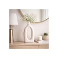 thumbnail image 4 of Elegant Wood Cut-Out Vase for Living Room Decor - Casual Flower Vase for Home Decor and Room Display - Modern Decorative Accent for Bedroom, House, Office and Table Styling - 14", White, 4 of 13