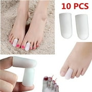 5 Pairs Silicone Toe Sleeve Gel Toe Cap Cover Protector for Corn Blisters Pain Relief (Pair*Size L   4 Pairs*Size S)