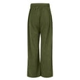 thumbnail image 5 of Karight Womens Corduroy Pants Casual Fall High Waisted Wide Leg Pants Loose Stretchy Business Work Trousers with Pockets, 5 of 9