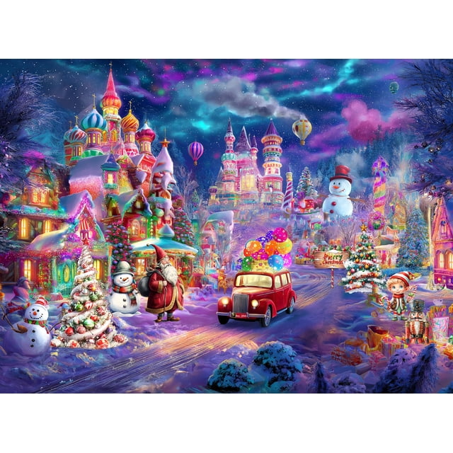 Rompecabezas Nattork de 1000 piezas Castillo de Navidad 70x50 cm