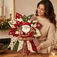 thumbnail image 6 of Festive Quilted Christmas Door Hanging DIY Sewing Kit, Christmas Quilted Bow DIY Kit with Fabric, Batting, Thread, Templates & Instructions, Patchwork Decor Kit for Door Wall Display(Santa Claus), 6 of 6
