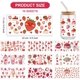 thumbnail image 2 of 10 hojas de envolturas UV DTF de fresa, envolturas UV DTF de tarta de fresa, calcomanías de transferencia para frotar con helado de fresas rosas, 2 of 9