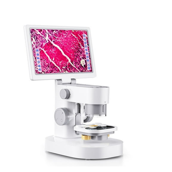 9" Biological Microscope IPS Screen 1200X 24MP Digital Stereo Video Microscope Camera With Touch LCD Monitors ,Versatile Design