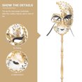 thumbnail image 2 of Venetian Mask Mask Mask On Stick Handheld Maskerade Mask Photo Prop, 2 of 6