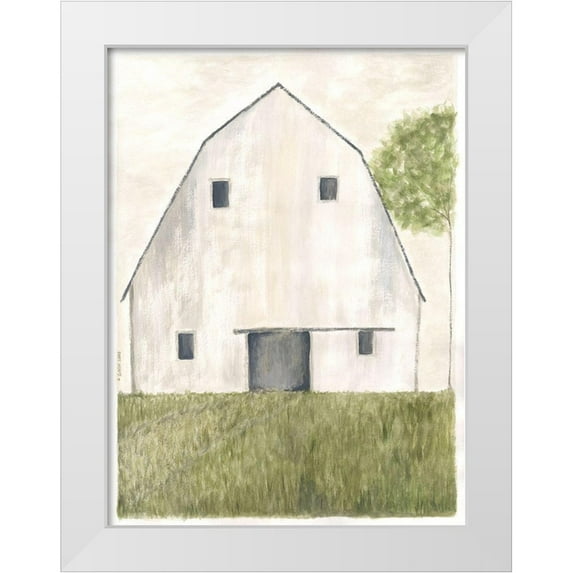 Shamp, Cindy 11x14 White Modern Wood Framed Museum Art Print Titled - White Barn I