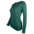 thumbnail image 4 of Diufon Long Sleeve Tops for Women Fall Winter Round Neck Solid Color Basic Bottoms Fashion Dressy Loose Shirts, 4 of 4