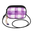 thumbnail image 2 of FORMRS Mini Crossbody Bag for Women Adjustable Rope Shoulder Casual Phone Purse, Purple and White Pattern, 2 of 7