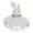 White, variant on YAHHU Baby Security Blanket Bright Color Plush Comfortable Snuggle Animal Doll Pink (11 inches / 28 cm)
