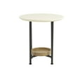 thumbnail image 3 of Madison Park Beaumont Table d'Appoint Ovale en Bois MDF et Métal Blanc/noir, 3 of 7