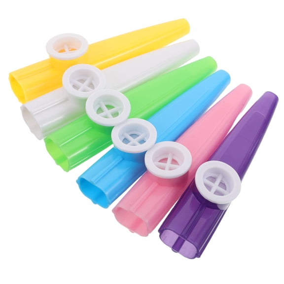 WRITWAA 6Pcs Assorted Color Plastic Kazoo Musical Instruments for Toddlers Portable and Lightweight