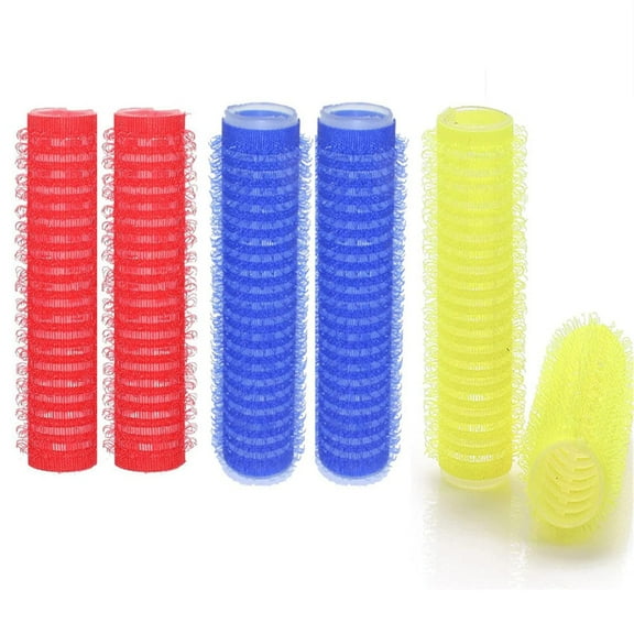 Happon Pack of 6 Small 0.6 Inch Small Size Hair Roller-Self Grip Hair Curler Mini Sized Hairdressing Tools, Salon Curly Style for Short Hair(Random color)