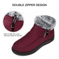 thumbnail image 5 of LANREMON Womens Waterproof Snow Boots Comfort Ankle Boot Outdoor Faux Fur Lined Warm Winter Booties Shoes Fashion Wine Red Sneakers for women, 5 of 8
