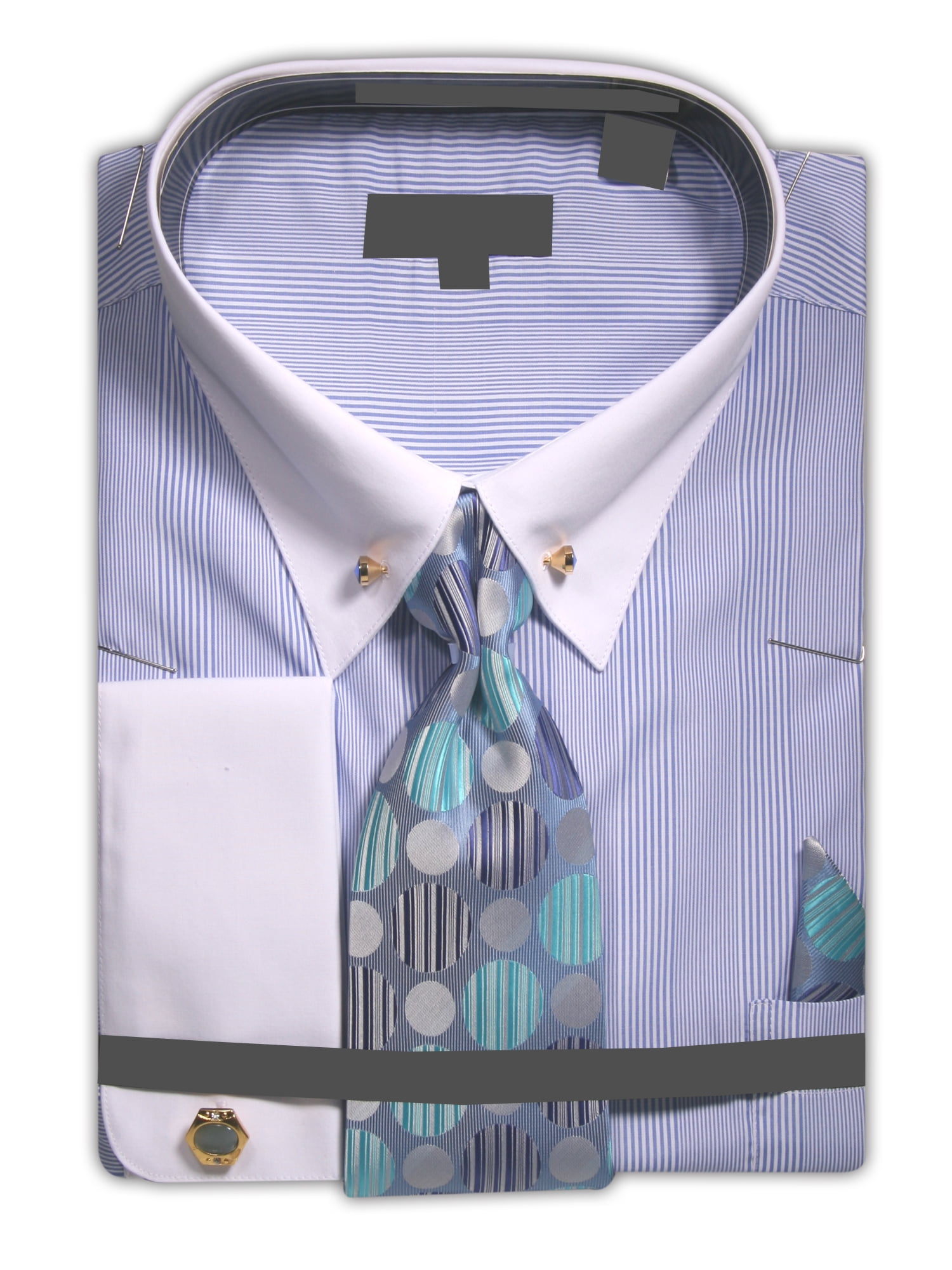 mens striped dress shirt with white collar