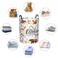 thumbnail image 6 of PHELIKA Woodland Animals 06 Laundry Basket 65L Large Foldable Round For Dirty Clothes Toy Storage, 6 of 6