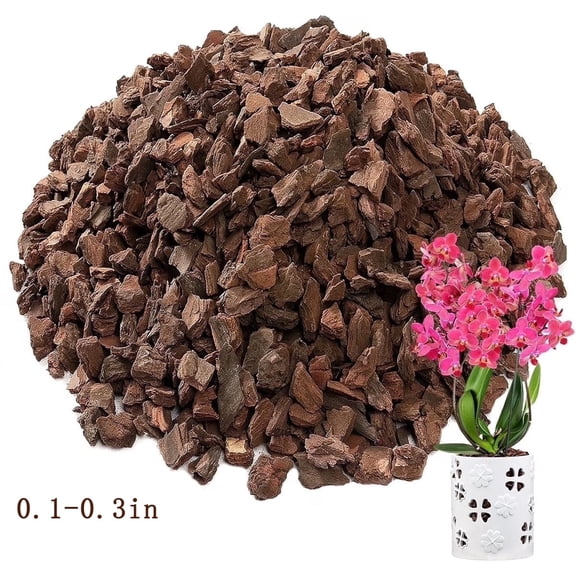 Tutuviw Orchid Bark Potting Mix Pine Bark Organic Orchid Bark for Plants Natural Pine Bark Wood Chips for Houseplant Mulch,Orchid Plants Root Development, Horticultural Mulch for Plants (0.1-0.3)