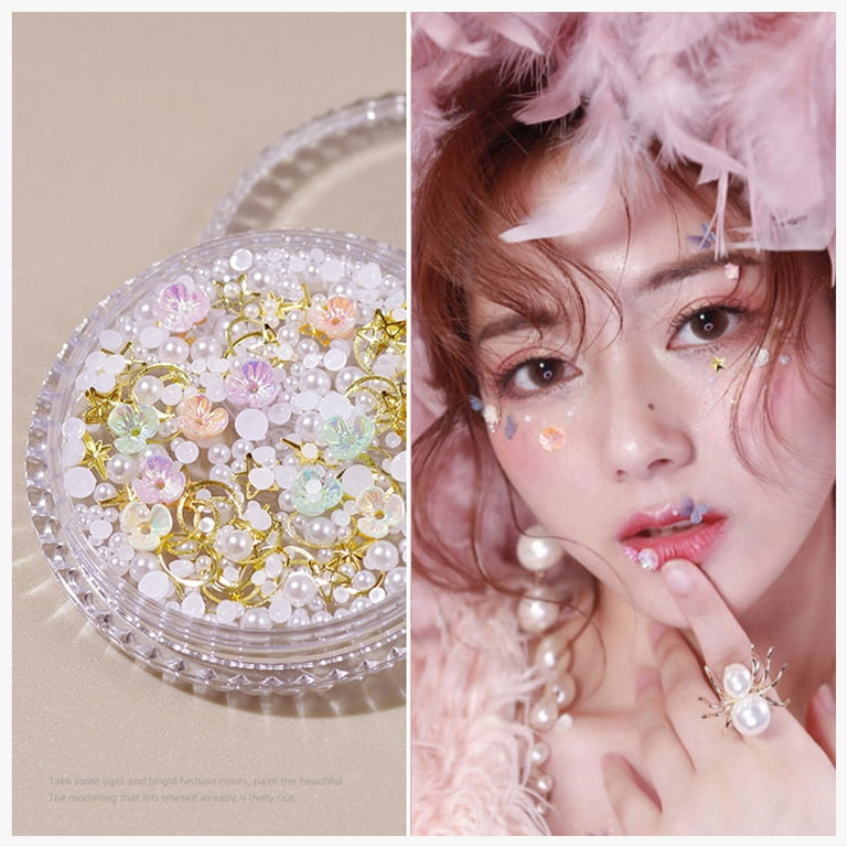  Face Gems Self Adhesive Face Jewels, Hair Pearls and Face  Rhinestone for Makeup Festival, Stick On Gems for Face, Eye, Hair, Nail,  Body, Bling Jewels for Makeup, Crafts, Home Decor