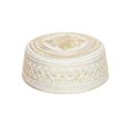 thumbnail image 4 of Men Embroidered Beret Cap Traditional Prayer Hat Soft Velvet Rounded Headwear, 4 of 4